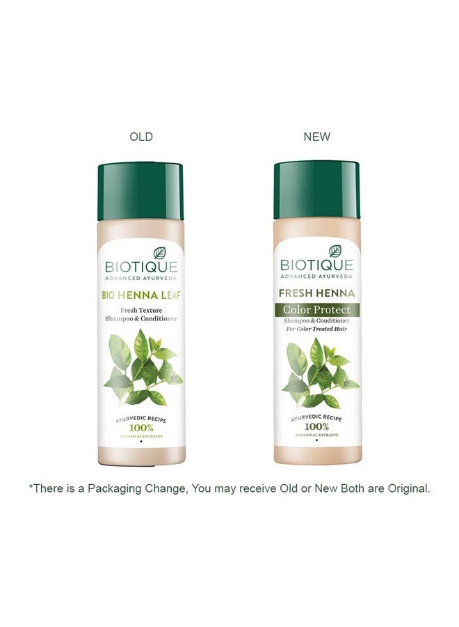 Biotique Fresh Henna Color Protect Shampoo & Conditioner for Color Treated Hair, 190ml - Image 3