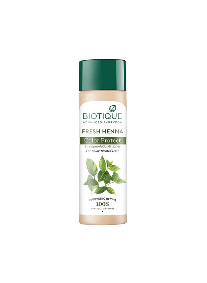 Biotique Fresh Henna Color Protect Shampoo & Conditioner for Color Treated Hair, 190ml - Image 1