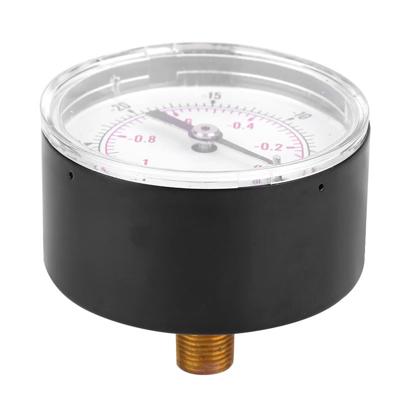 Brass Vacuum Gauge 50mm 1 8 BSPT Back Connection For Air Water Oil Gas Media - Image 4