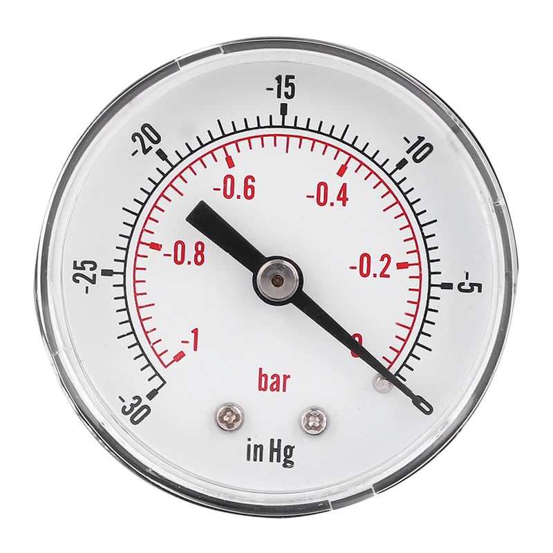 Brass Vacuum Gauge 50mm 1 8 BSPT Back Connection For Air Water Oil Gas Media - Image 2
