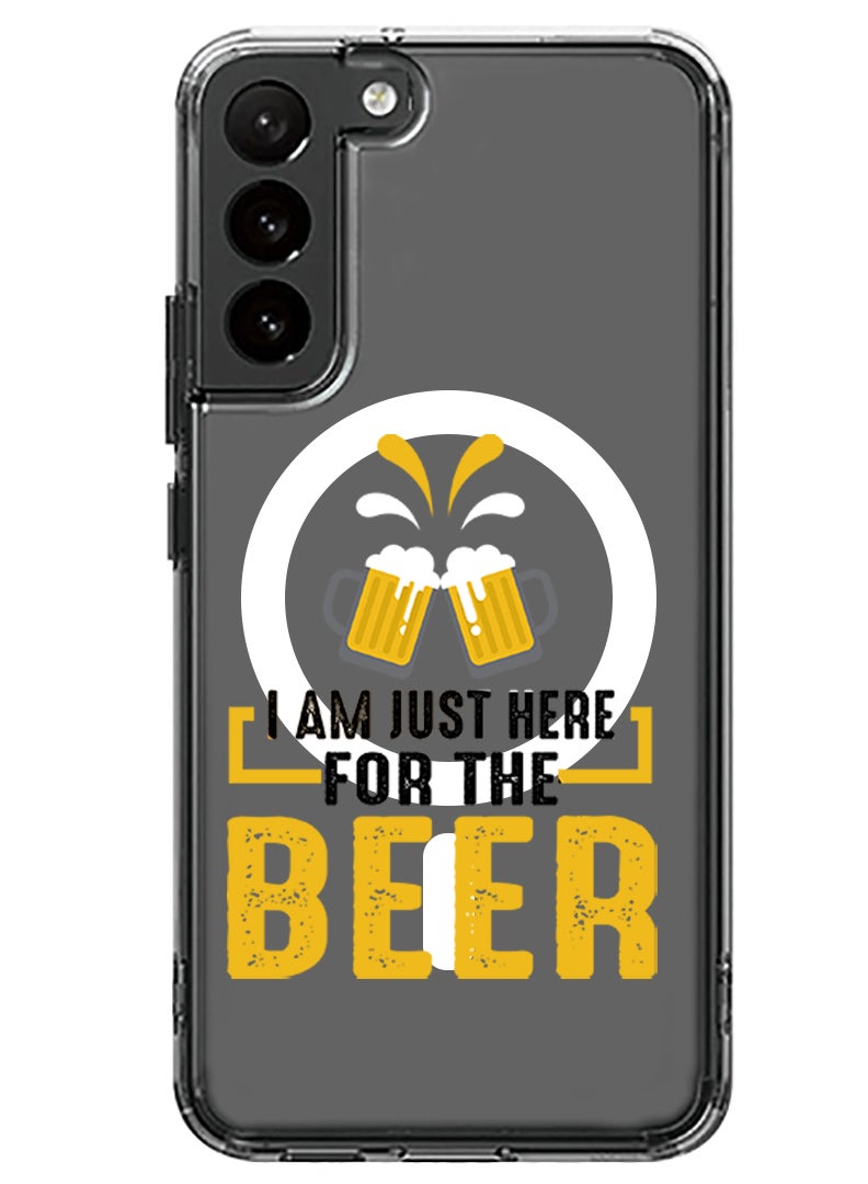 Theodor Magnetic Case for Samsung Galaxy S23 6.1-inch Compatible with MagSafe Wireless Charging, Shockproof Phone Bumper Cover Here for Beer black copy - Image 1