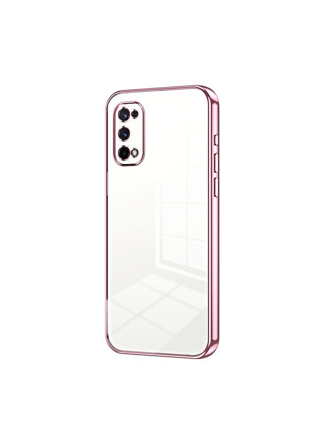 HuHa - Case Cover For Realme X7 / Q2 Pro Transparent Plating Fine Hole Phone Case Pink - Image 1