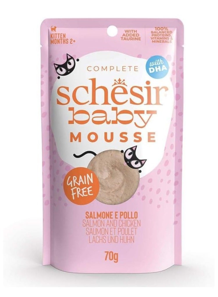Schesir Baby Mousse Kitten Wet Food With Salmon And Chicken 70g - Image 1