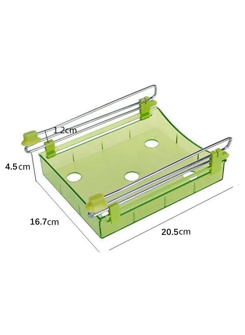 Generic - Refrigerator and Fridge Drawer Storage Basket Multipurpose Retractable Organizer Space Saver Set of 4 Pieces - Image 1