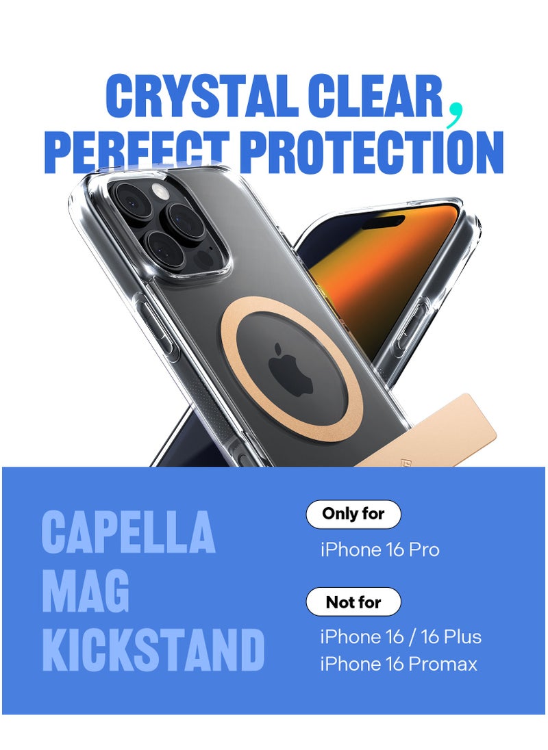 Caseology - Capella Mag Kickstand iPhone 16 PRO MagSafe Case Cover (2024) - Clear Sepia Gold - Image 1