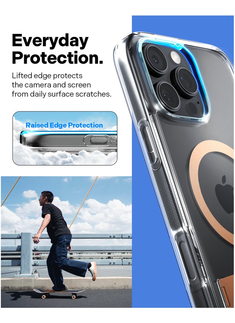 Caseology - Capella Mag Kickstand iPhone 16 PRO MagSafe Case Cover (2024) - Clear Sepia Gold - Image 1
