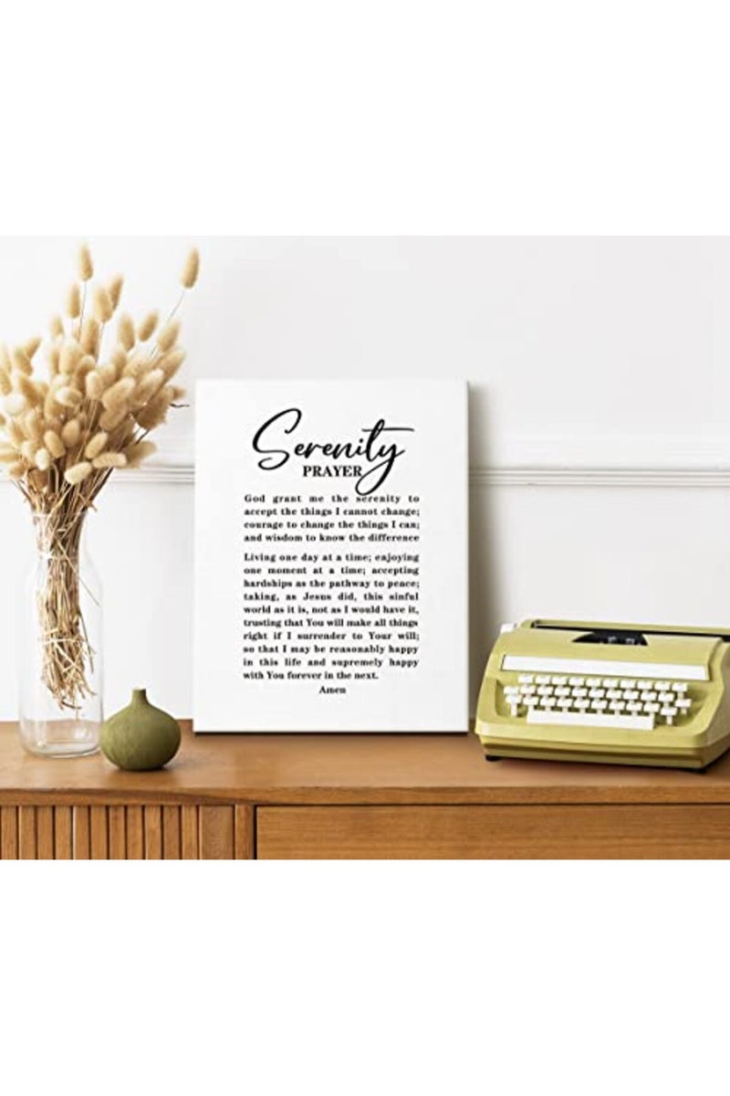 WKYAER The Serenity Prayer Canvas Wall Art Decor, Christian Canvas Prints Poster Wall Art, God Grant Me The Serenity To Accept The Things I Cannot Change, Christian Family Religious Home Decor Saying 12x15 - Image 4