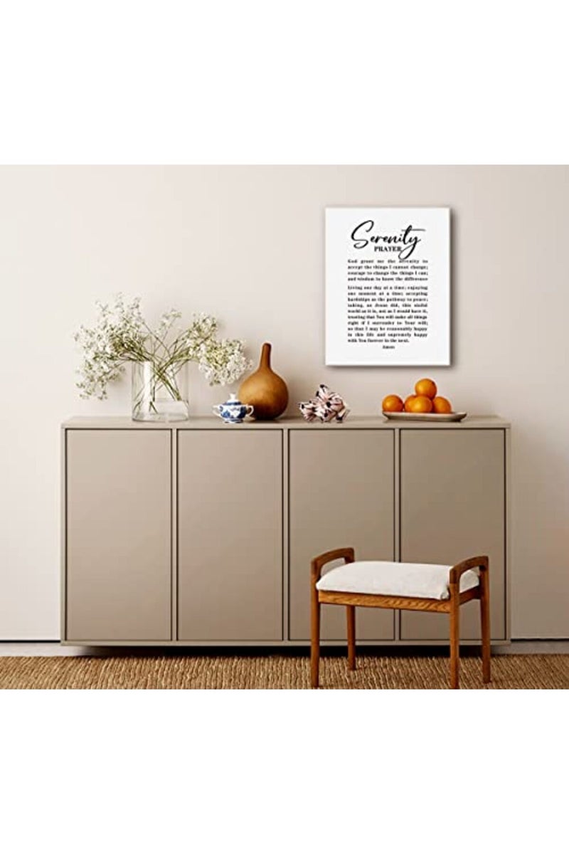 WKYAER The Serenity Prayer Canvas Wall Art Decor, Christian Canvas Prints Poster Wall Art, God Grant Me The Serenity To Accept The Things I Cannot Change, Christian Family Religious Home Decor Saying 12x15 - Image 2