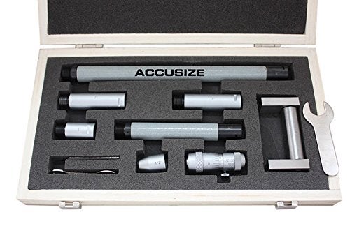 Accusize Industrial Tools 2-20'' Inside Micrometers Set, 0.001'' Increments, 3011-4051 - Image 1