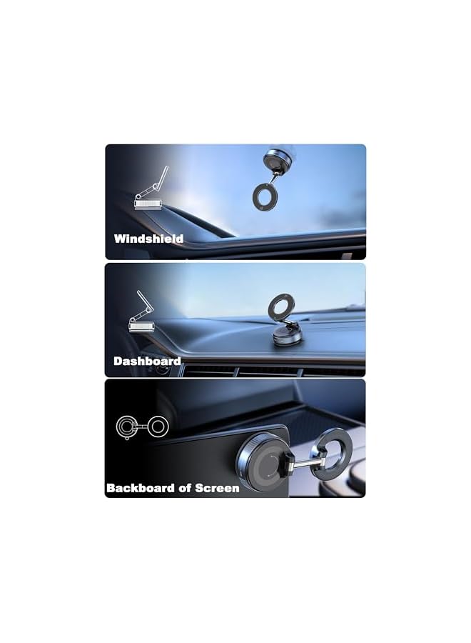 Green Tiger Upgraded 360° Nano Gel Vacuum Magnetic Phone Holder, Car Phone Holder for Magsafe[108+LBS Strongest Suction & 3000gf Strongest Magnetic], Suction Cup Phone Mount for Car/for iPhone 17 Pro Max - Image 2