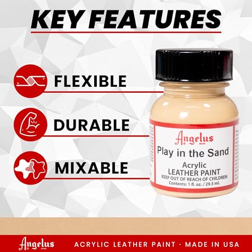 Angelus Acrylic Leather Paint 1 Fl Oz Pack of 1 Play in The Sand - Image 3