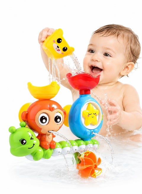 Baby Bath Toy for Toddlers Spinning Gear and Googly Eyes Sensory Development Bath Tub Toy Engaging Bath Time Fun for Kids 18m+