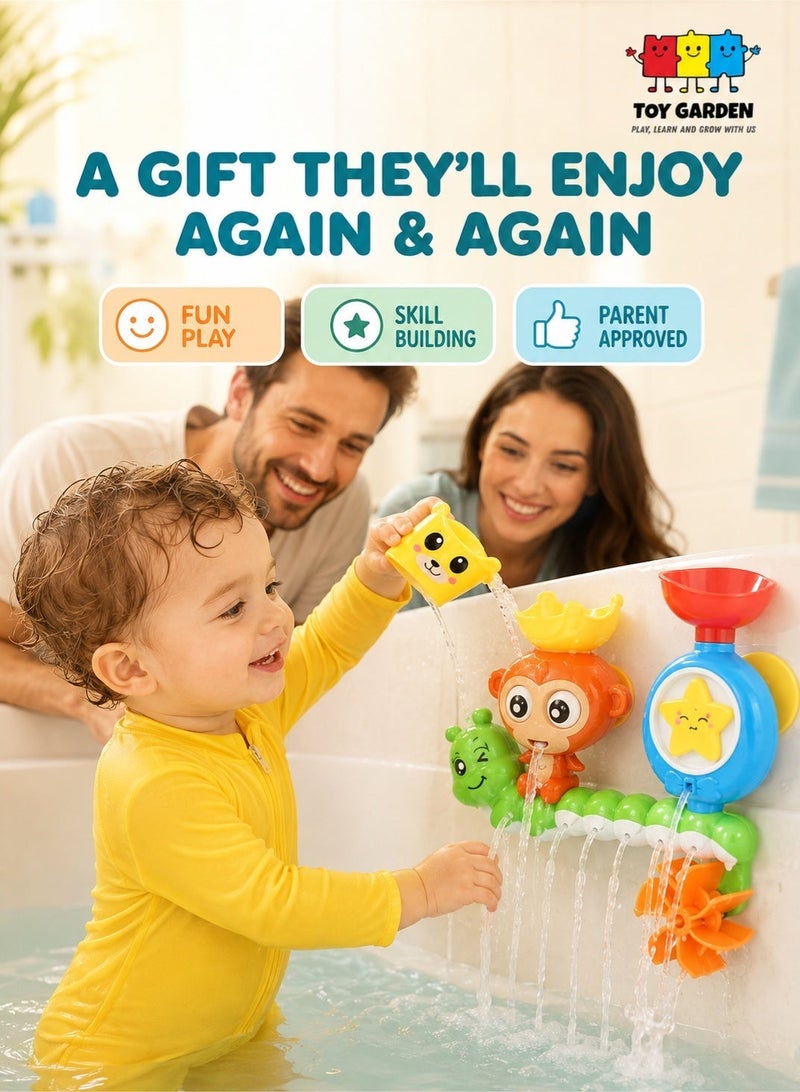 TOY GARDEN Baby Bath Toy for Toddlers Spinning Gear and Googly Eyes Sensory Development Bath Tub Toy Engaging Bath Time Fun for Kids 18m+ - Image 3