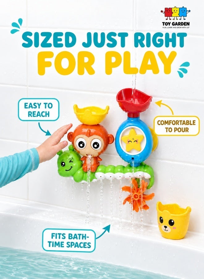 TOY GARDEN Baby Bath Toy for Toddlers Spinning Gear and Googly Eyes Sensory Development Bath Tub Toy Engaging Bath Time Fun for Kids 18m+ - Image 5