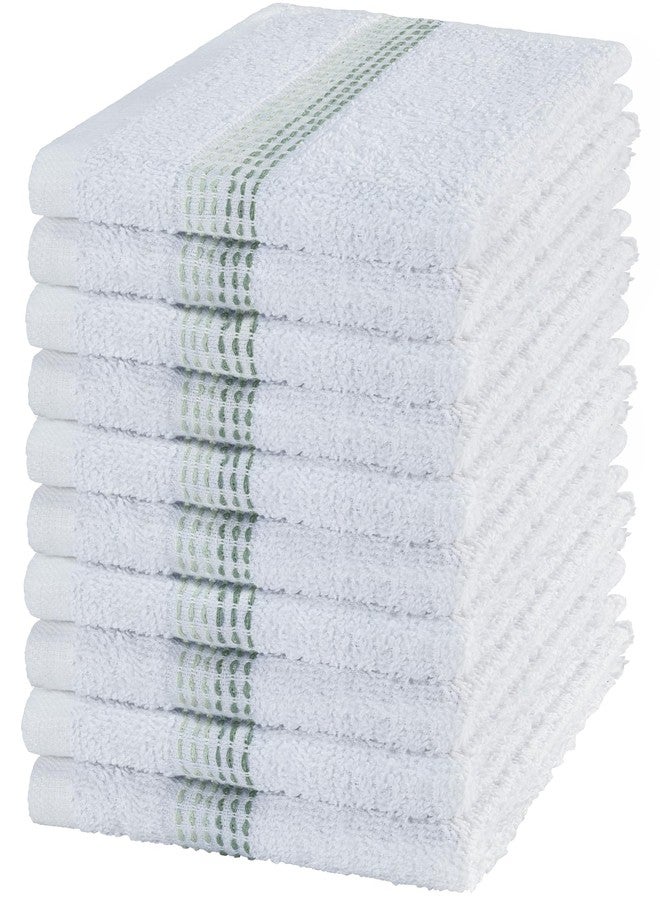 DecorRack 10 Pack 100% Cotton Washcloths, 12x12 inch White Dotted Soft Cotton Face Towels, Absorbent & Durable Wash Cloth Set for Bathroom, Spa, Gym & Travel, Blue (Pack of 10) - Image 3