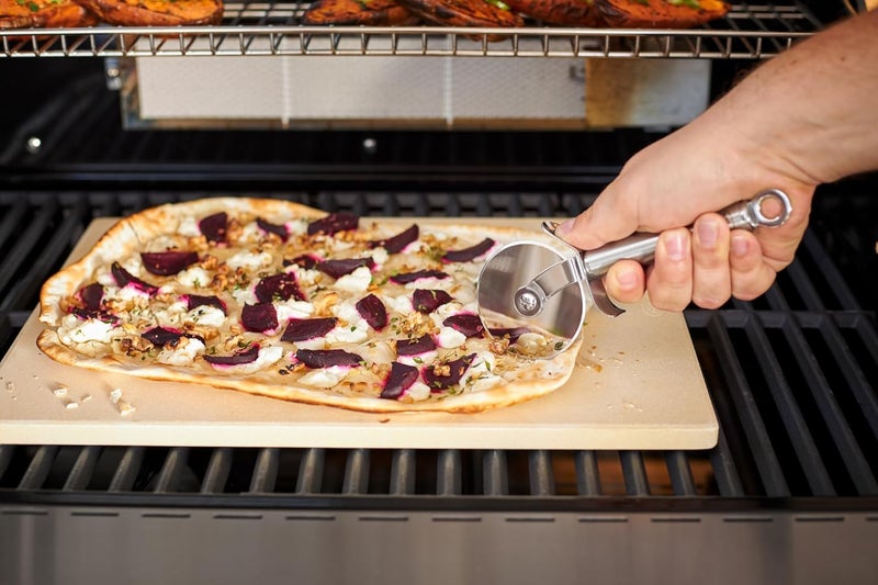 RÖSLE Rectangular Pizza Stone Cordierite for Pizza, Tarte Flambée, Bread, etc. on Grill or in Oven, 42 x 30 cm - Image 3