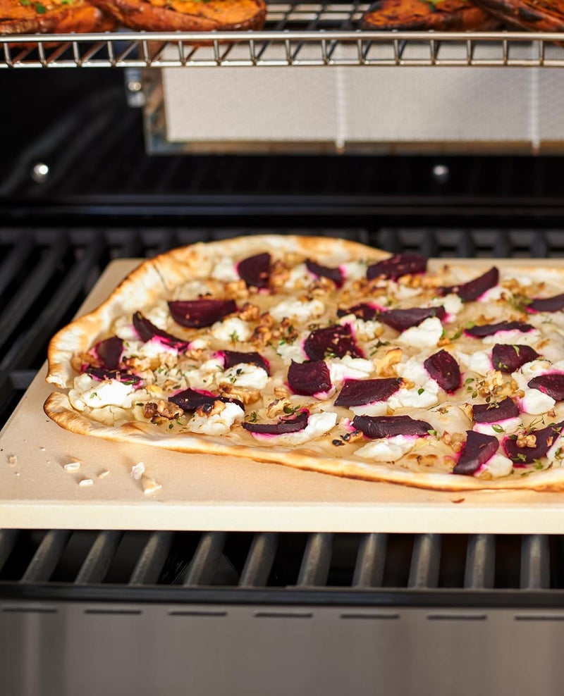 RÖSLE Rectangular Pizza Stone Cordierite for Pizza, Tarte Flambée, Bread, etc. on Grill or in Oven, 42 x 30 cm - Image 2