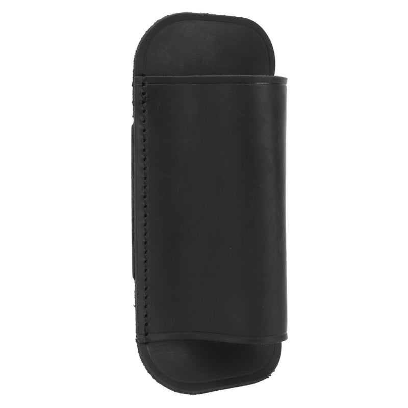 Knife Sheath Crazy Horse Leather Exquisite Craftsmanship Horizontal Stylish Knife Belt Holder for Gift Black - Image 2