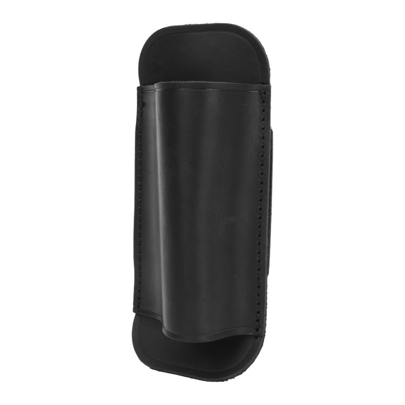 Knife Sheath Crazy Horse Leather Exquisite Craftsmanship Horizontal Stylish Knife Belt Holder for Gift Black - Image 3