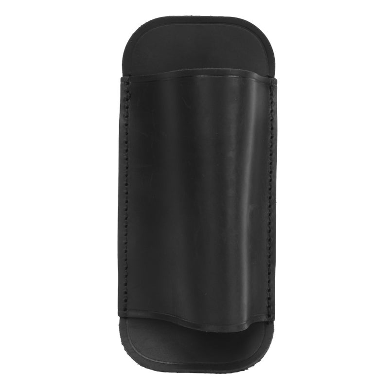 Knife Sheath Crazy Horse Leather Exquisite Craftsmanship Horizontal Stylish Knife Belt Holder for Gift Black - Image 1