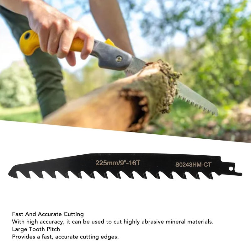 9 Inch Carbide Reciprocating Saw Blades 2PCS Bimetal Pruning Universal Demolition Blade For Wood And Masonry Cutting - Image 4