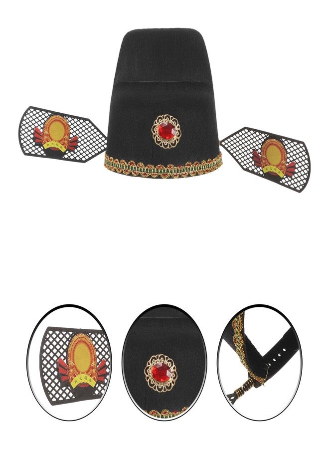 PRETYZOOM Ancient Scholar Cap Confucian Hat 18.9 Inch Vintage Chinese Hanfu Cosplay Headwear for Men Traditional Costume Party - Image 2