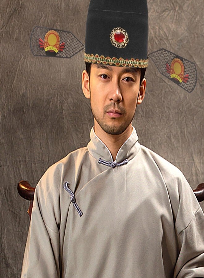 PRETYZOOM Ancient Scholar Cap Confucian Hat 18.9 Inch Vintage Chinese Hanfu Cosplay Headwear for Men Traditional Costume Party - Image 5