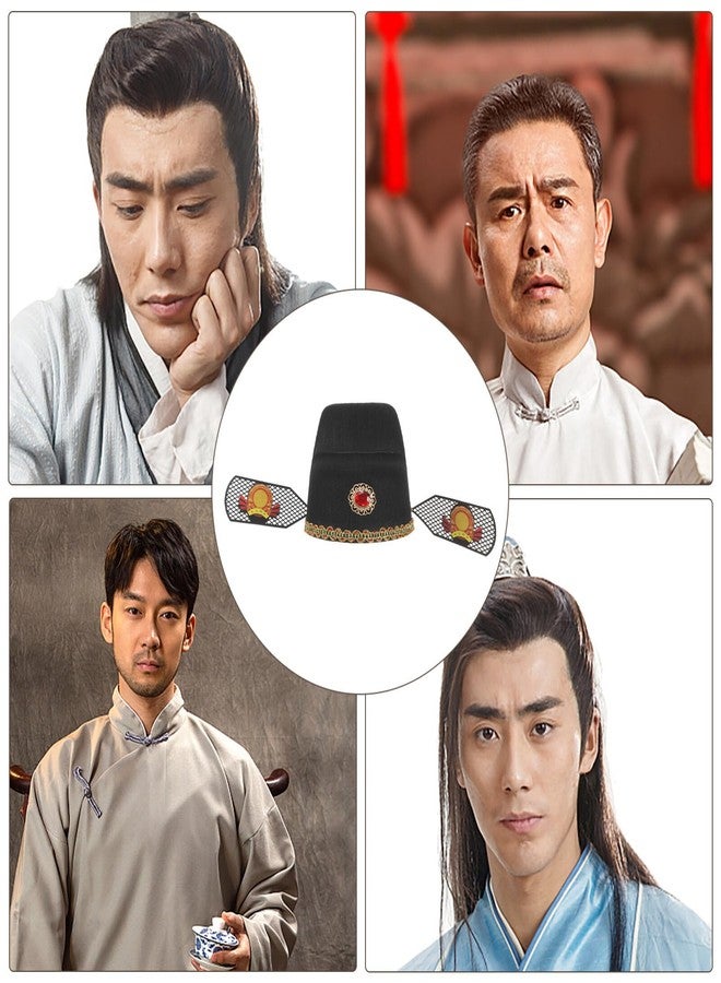 PRETYZOOM Ancient Scholar Cap Confucian Hat 18.9 Inch Vintage Chinese Hanfu Cosplay Headwear for Men Traditional Costume Party - Image 3
