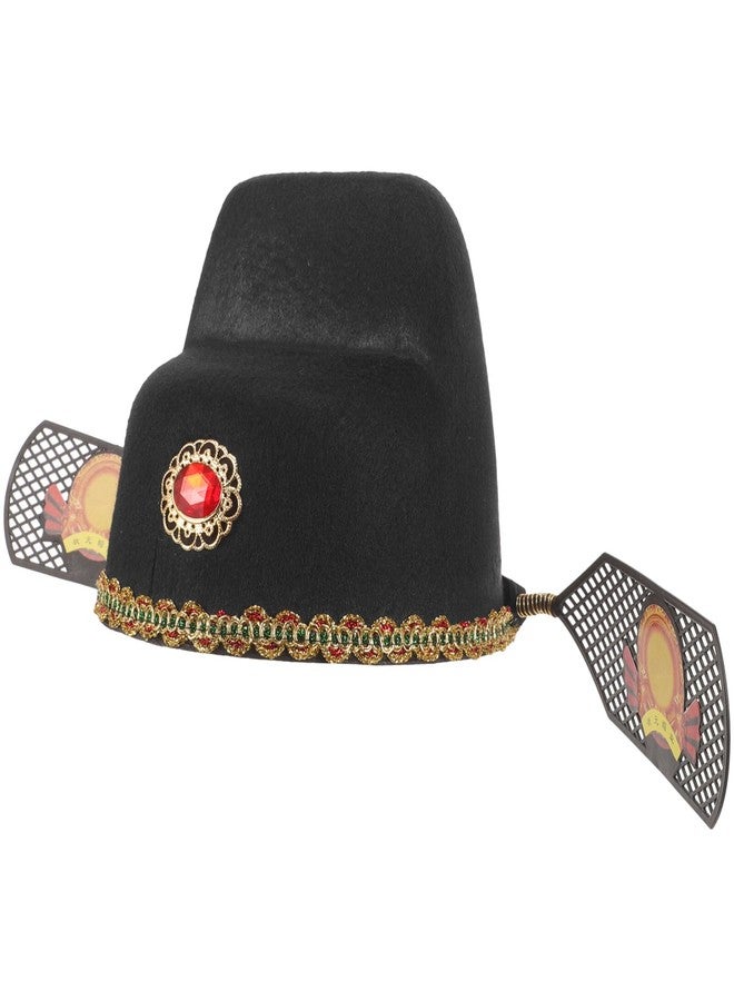 PRETYZOOM Ancient Scholar Cap Confucian Hat 18.9 Inch Vintage Chinese Hanfu Cosplay Headwear for Men Traditional Costume Party - Image 1