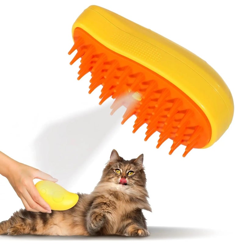 Y&D 3-in-1 Steaming Cat Brush for Pet Hair Removal & Grooming - Hot Sale! Gentle Cat Hair Cleaner Brush with Water Spray, Effective Brushes for Cats & Dogs - Image 3