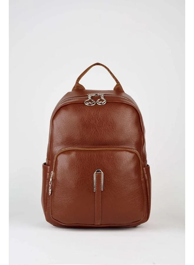 Vivaq Women's Penguin Taba 2-Compartment 2 Side Pocket Synthetic Leather Zipper Closure Travel & Daily Backpack.