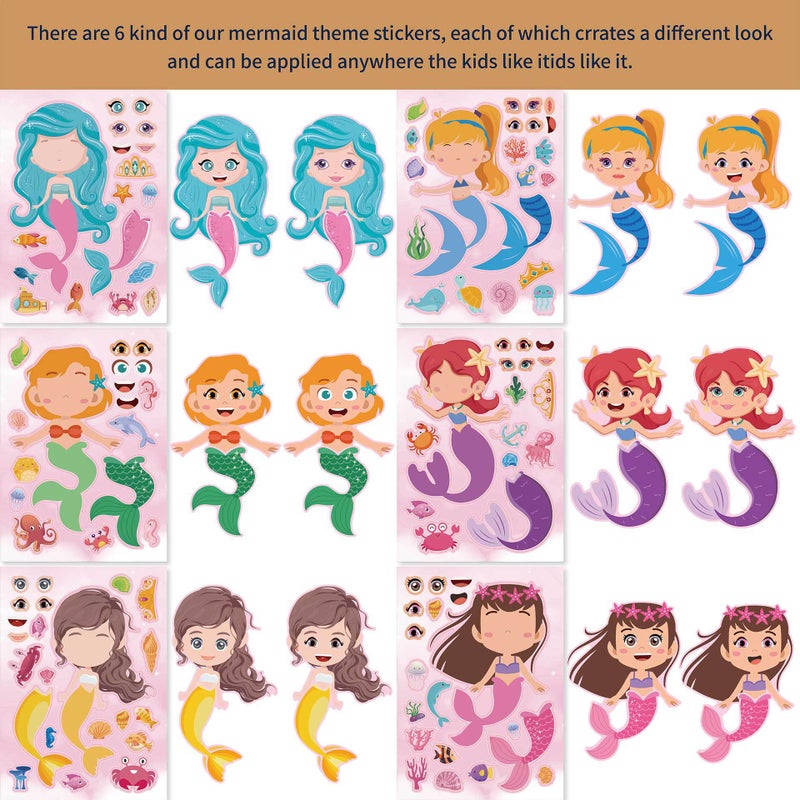 Cm2302001 Children Mermaid Princess Diy Jigsaw Puzzle Hand Account Puzzle Cartoon Sticker - Image 3