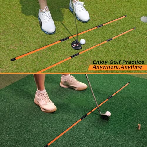 BIRDIEBLAST Professional 2 or 3 or 4 Pack Collapsible Golf Alignment Sticks, Premium 40" Alignment Golf Stick Ideal for Aiming, Putting and Swing Practice - Image 4