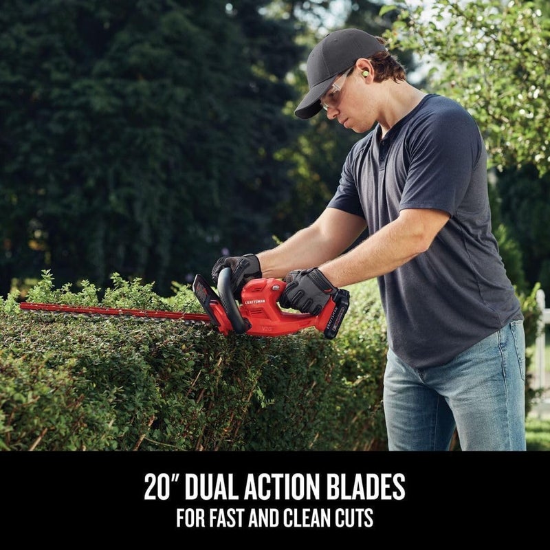 CRAFTSMAN CRAFTSMAN V20 Cordless Hedge Trimmer 20 inch Battery and Charger Included CMCHT810C1  - Image 5
