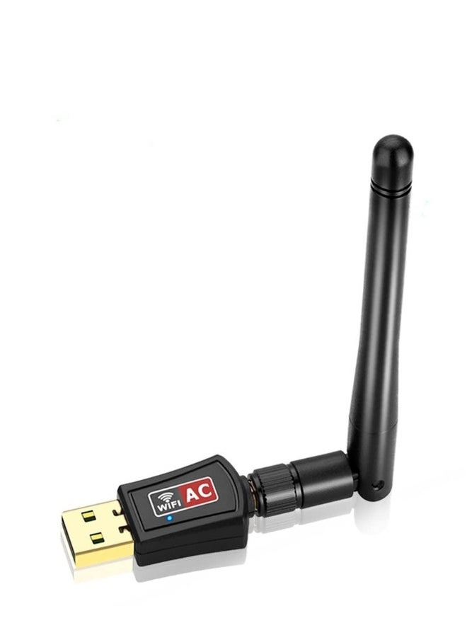 Generic USB Wifi Dongle for PC High Speed 600Mbps USB Wifi Adapter Dual Band 2.4/5.8GHz USB Wifi Computer Internet Adapter for Mac/PC/Desktop/Laptop/Tablet, Supports Windows 11/10/8/7/Vista/XP/2000  - Image 1