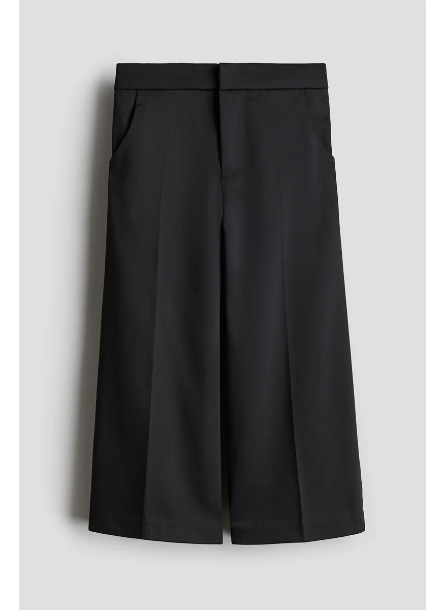 H&M Wide-Leg Twill Trousers