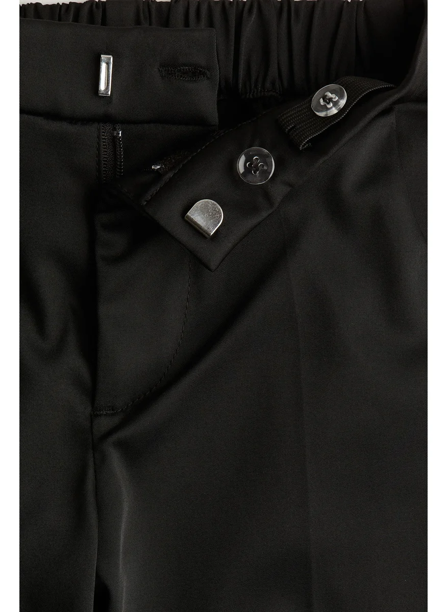 H&M Wide-Leg Twill Trousers