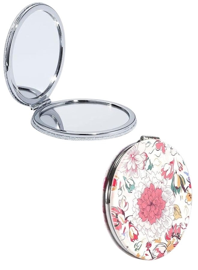 Happy Home Mini Makeup Mirror for Women Men Girls, Stylish Round Multicolor Cosmetic Mirror for Travel - Image 4