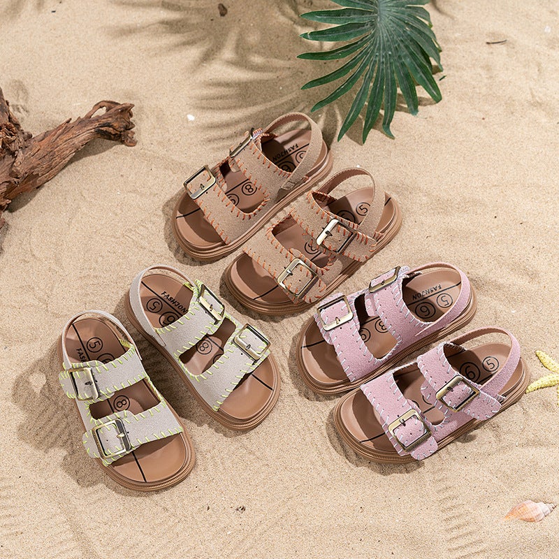 French Style One-Word Birkenth Slippers Women'S Outwear 2025 Spring And Cork Bocken Shoes Platform Beach Holiday Sandals - Image 2