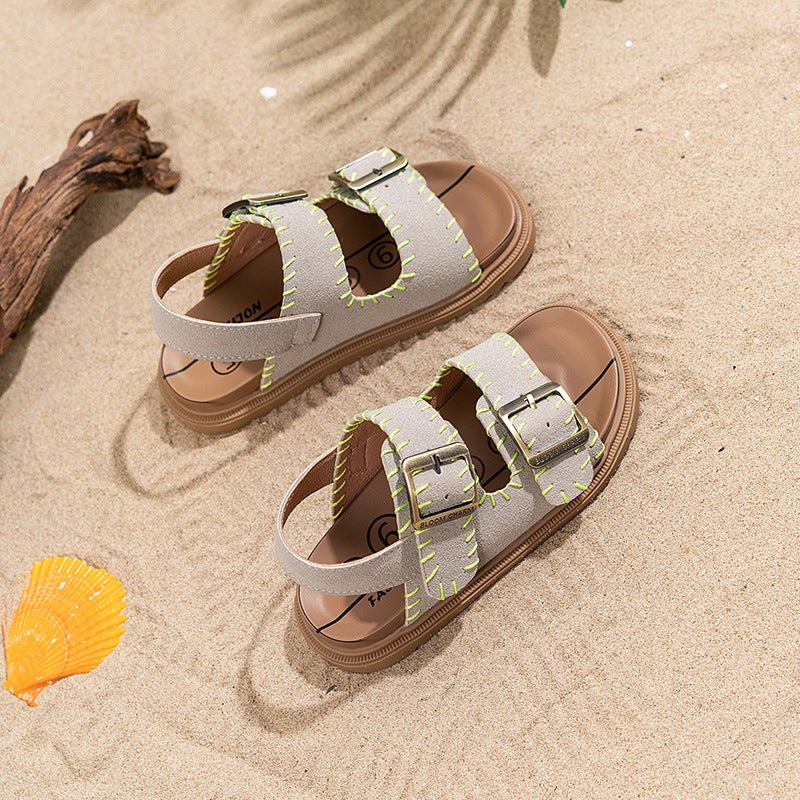 French Style One-Word Birkenth Slippers Women'S Outwear 2025 Spring And Cork Bocken Shoes Platform Beach Holiday Sandals - Image 3