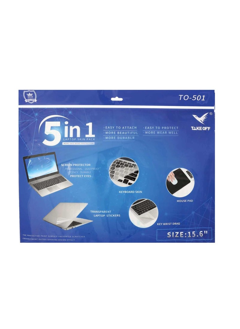 TAKEOFF Laptop Skin Protector Sticker 5 in 1 - Size 15.6  - Image 2