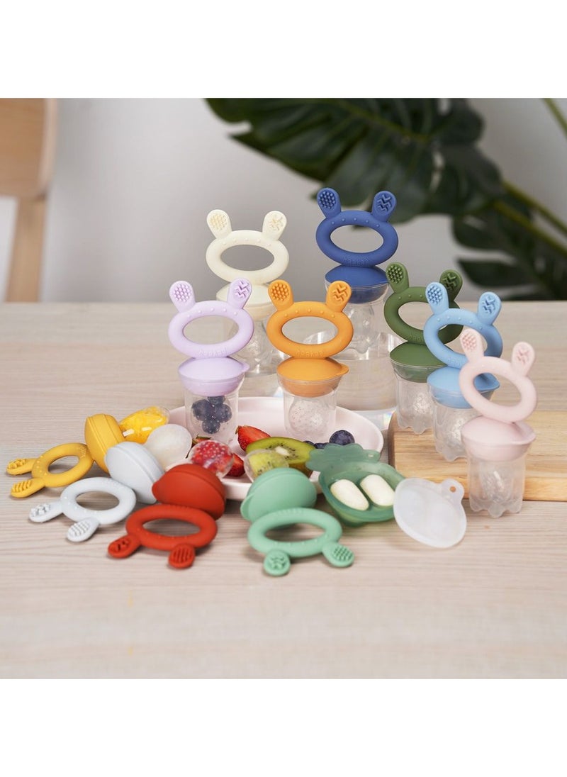 haakaa - Freeze And Feed Mini Combo - Food Feeder And Silicone Mini Nibble Tray, Blush - Image 1