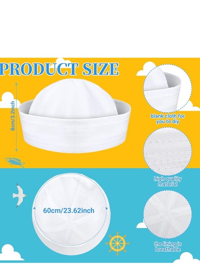 SOLARAE 5 PCS Sailor Costume Include Hat Scarf Gloves Socks Glasses, Nautical Cap Satin Accessory Dressing up Party for Men Women Cartoon Character Dress - Image 4