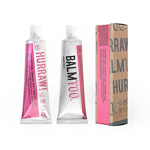 Hurraw! Hurraw Balmtoo Squeezable Balm Lavender Rose Thick ultramoisturizing Anywhere application Body face lips neck fingers toes 1 tube 7 sticks of lip balm Natural Organic Made in USA - Image 2