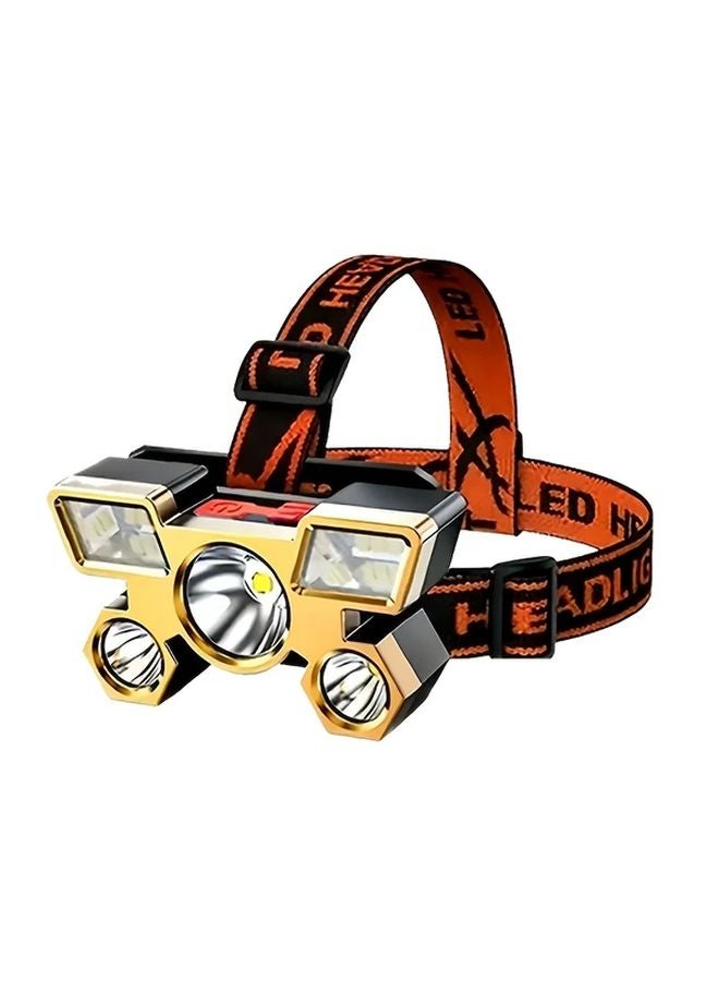 Rechargeable LED Headlamp 5LED Strong Light 4 Modes Portable Headlight For Camping Hiking Fishing - Image 1