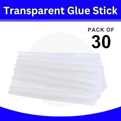 VCR 07mm Glue Sticks for Glue Gun - 07mm x 165mm in Length - Hot Melt Transparent Glue Stick - Pack of 30 - Bonding Adhesive Glue Sticks for DIY - Arts Crafts - Schools and Industries - Image 2