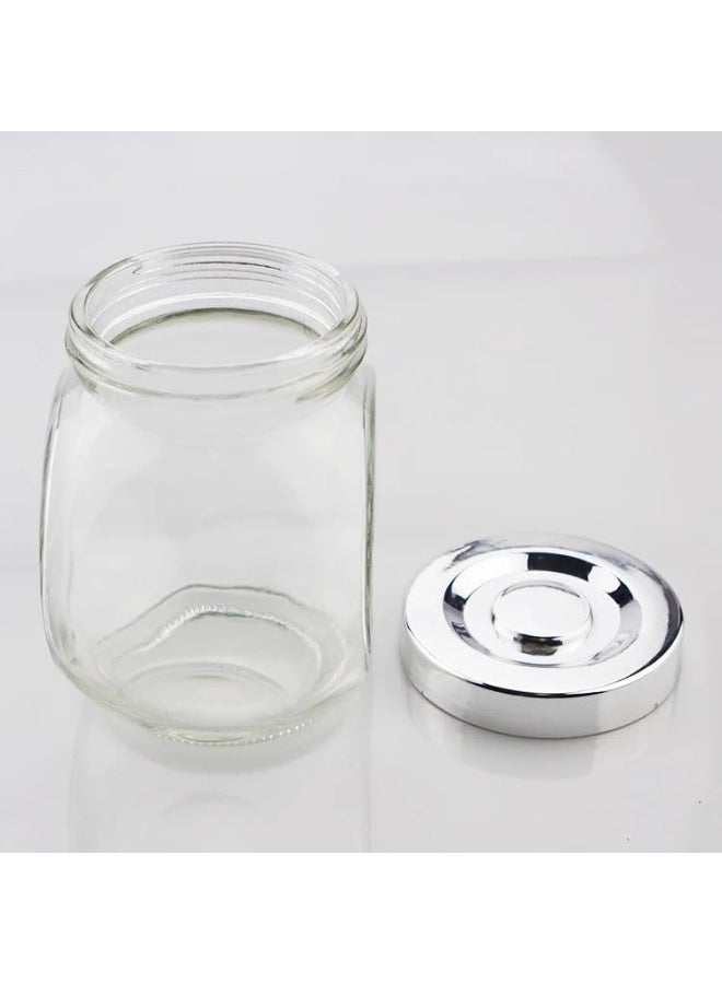 زوبا طقم صندوق توابل برطمانات توابل زجاجية للمطبخ مكون من 4 قطع، شفاف-4410 - Image 5