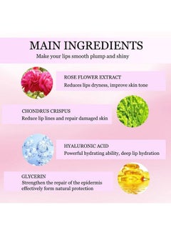 NIYET 30 Pieces Of Moisturizing Collagen Crystal Lip Mask Antiageing & Anti Chapped Reduce Lip Wrinkles Fade Lip Color Make Skin Smooth And Firm Collagen Lip Pieces (Rose)  - Image 5