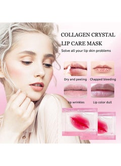 NIYET 30 Pieces Of Moisturizing Collagen Crystal Lip Mask Antiageing & Anti Chapped Reduce Lip Wrinkles Fade Lip Color Make Skin Smooth And Firm Collagen Lip Pieces (Rose)  - Image 3