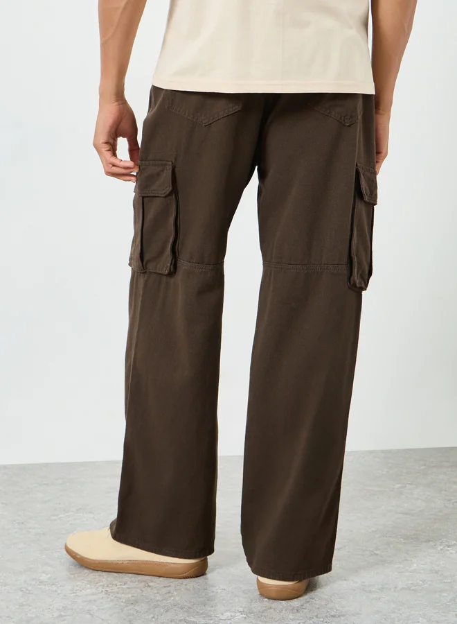 Styli Brown Men Brown Relaxed Fit Overdyed Jeans for Men | Best Price UAE